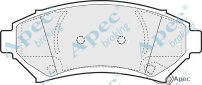 APEC BRAKING pad1002 -  Комплект тормозных колодок, дисковый тормоз